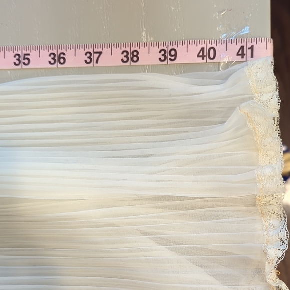 Vintage Slip Dress Sheer White Nightgown size Medium Fairy Lace Ethereal - Picture 8 of 8